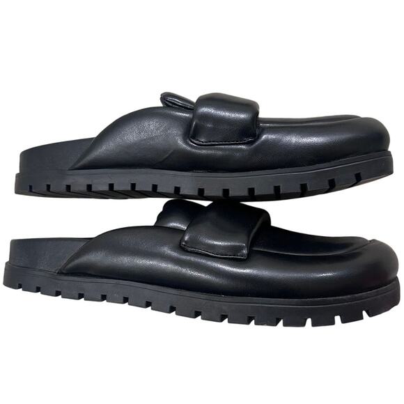 Shoedazzle Leni Padded Slingback Loafers Faux Leather, Black, NWOT, size 8.5 - Picture 4 of 6